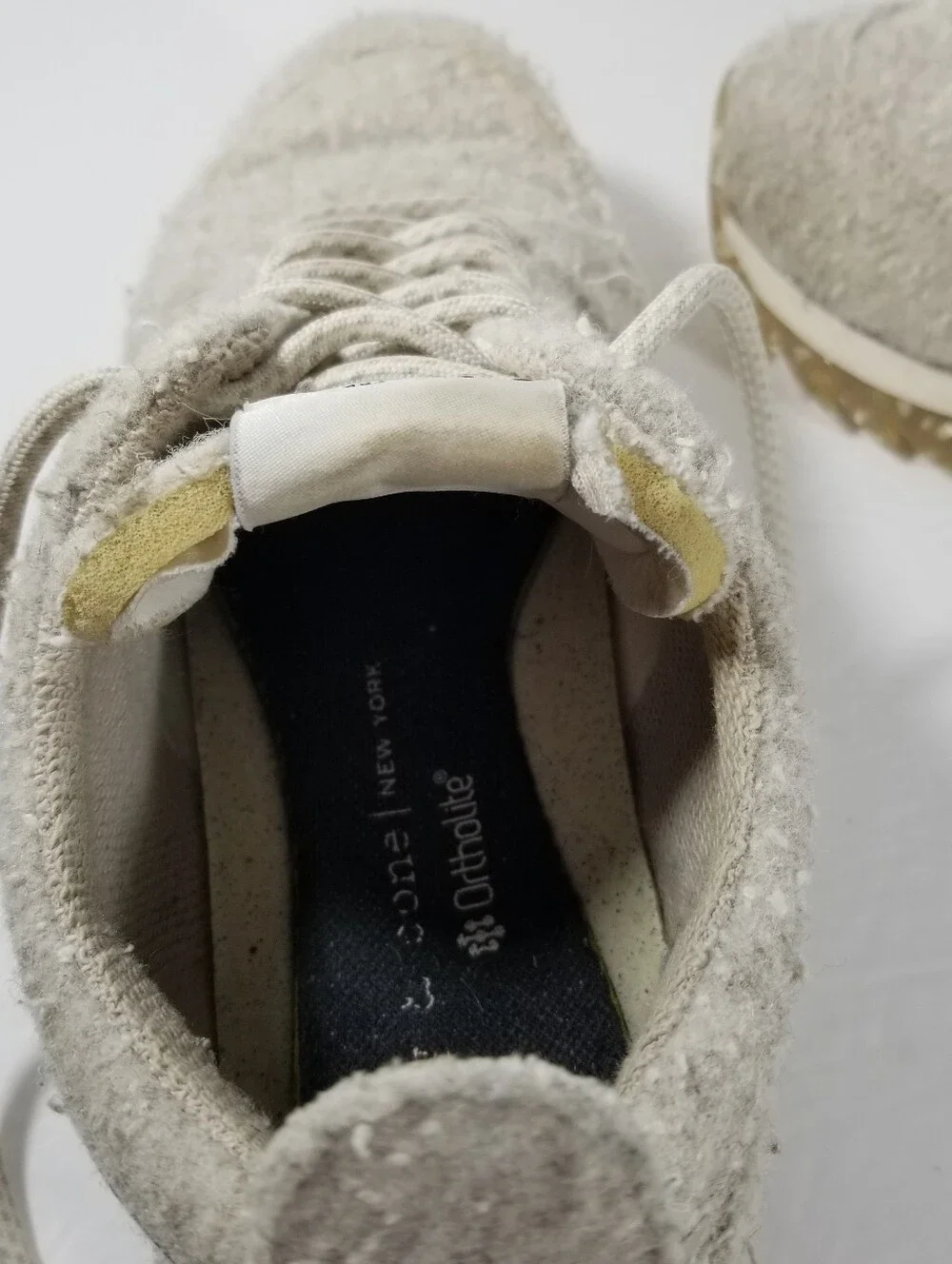 Rag & Bone Retro Runner Sneakers Women's EU 37 US 6.5 Beige Melange Felted Wool